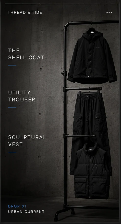 Thread and Tide garment system story frame